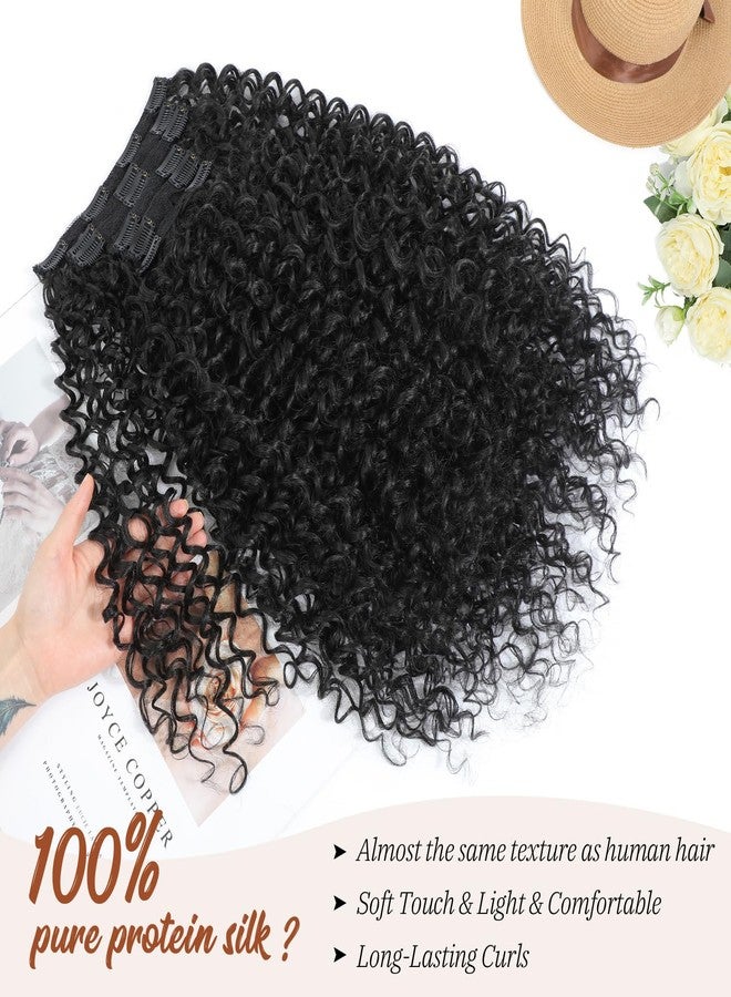 Molefi Curly Clip in Hair Extensions, Molefi 3b 3c Curly Clip Ins Full Head for Women 20 inch 100% Pure Protein Silk Hair Extensions for Bridal Party Daily 6PCS with 16 Clips/Set - Image 2